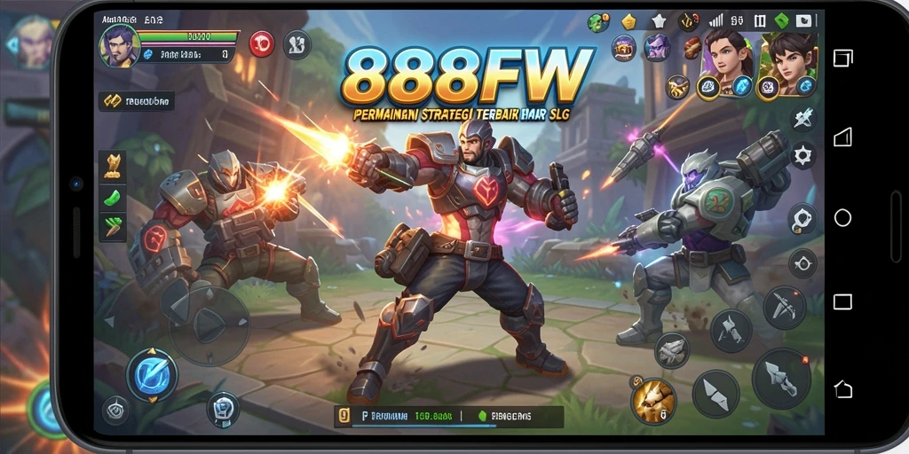 Tampilan gameplay 888FW yang epik dan strategis.