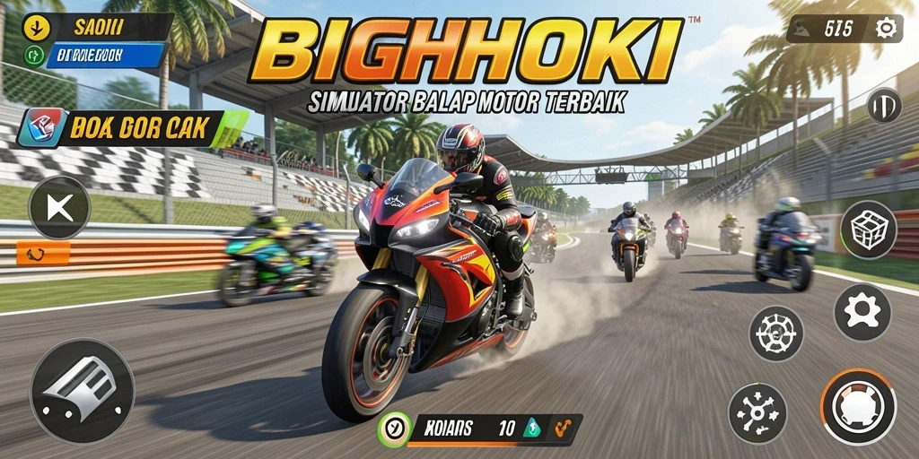 Screenshot gameplay BIGHOKI yang menarik dan adrenalina penuh.