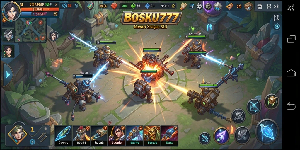 Tampilkan aksi pertempuran mendebarkan di game SLG.