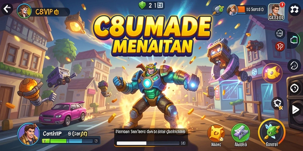Screenshot gameplay C8VIP yang menunjukkan keseruan permainan Arcade.