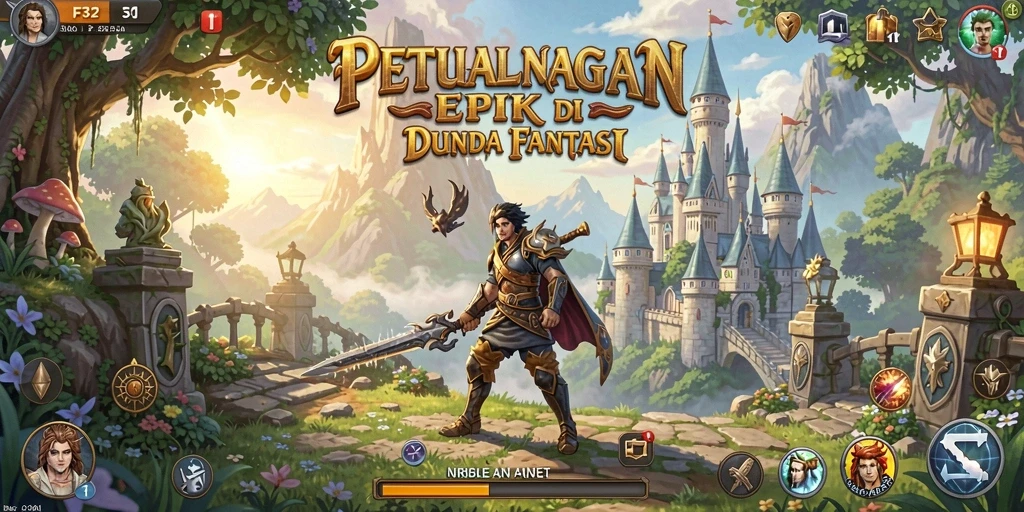 Tampilan gameplay F32 yang memukau dalam petualangan yang seru.