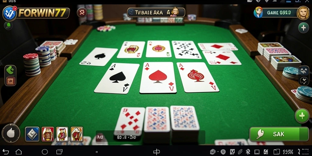 Screenshot gameplay Gaple yang seru dan interaktif.