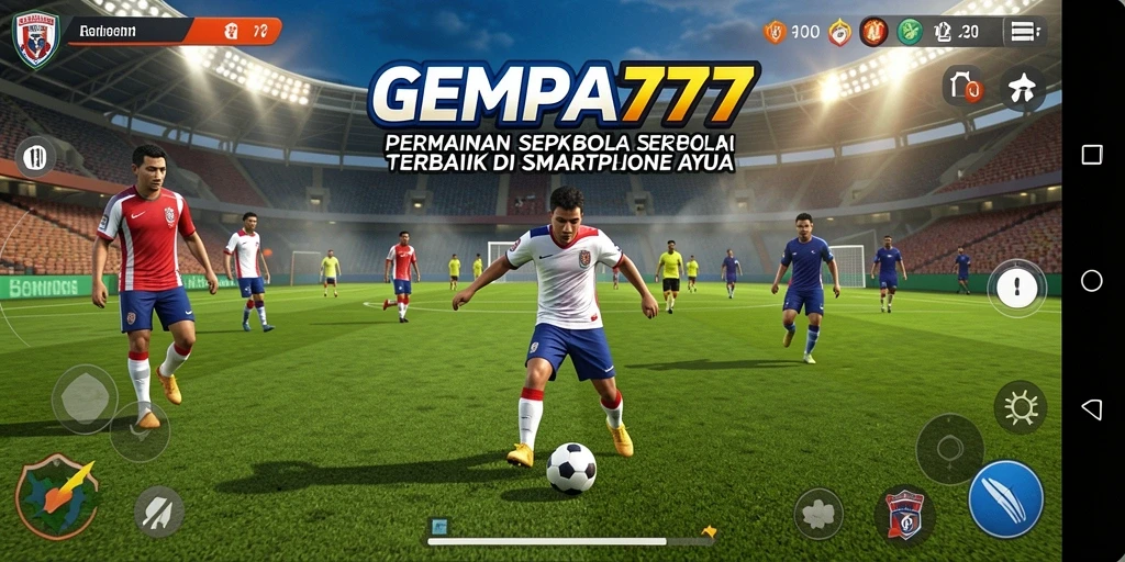 Tampilan gameplay menegangkan dalam <strong>GEMPA777</strong>, sempurna untuk penggemar sepak bola.