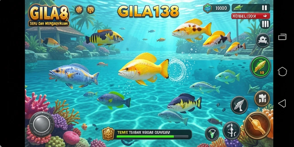 Screenshot gameplay GILA138 menampilkan aksi tembak ikan yang seru.