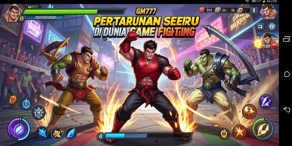 Tampilan seru dari gameplay pertarungan di GM777.