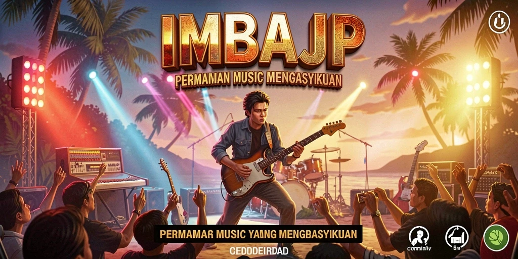 Tangkapan layar dari IMBAJP menampilkan gameplay interaktif musik yang seru.