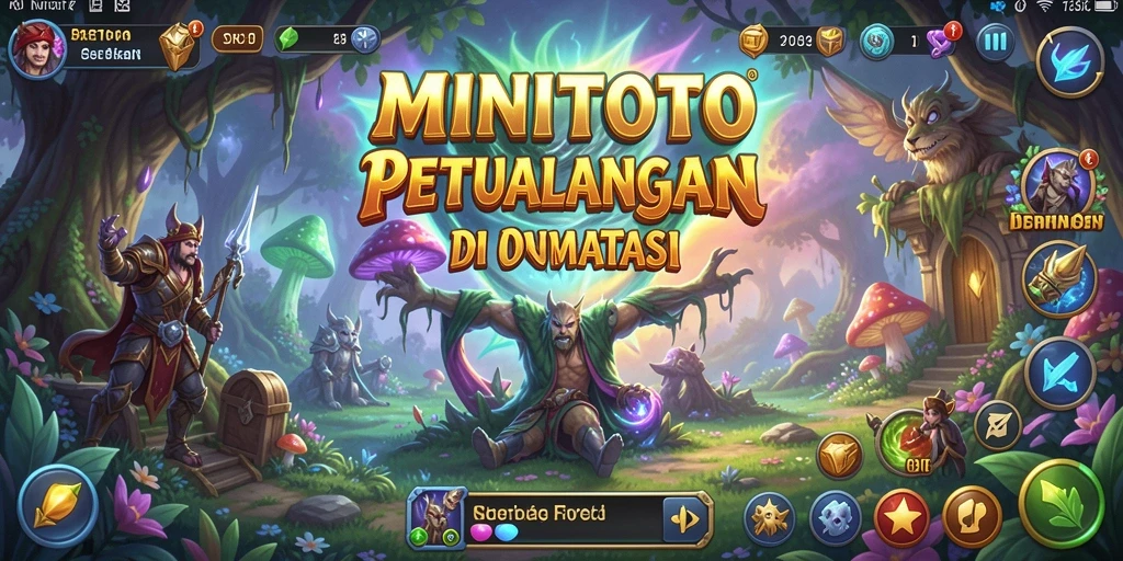 Screenshot utama MINITOTO menampilkan gameplay petualangan yang seru dan menakjubkan.