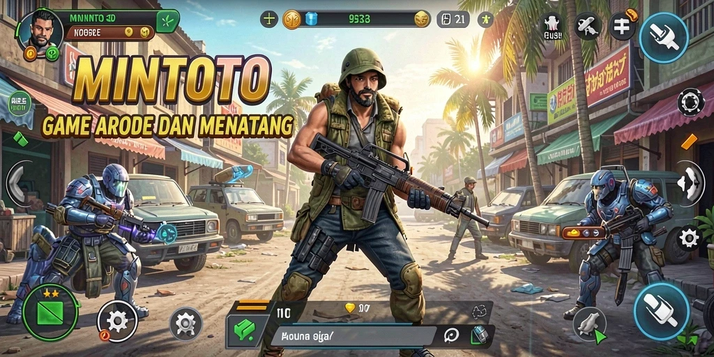Screenshot MINTOTO menampilkan aksi seru dalam gameplay Arcade.