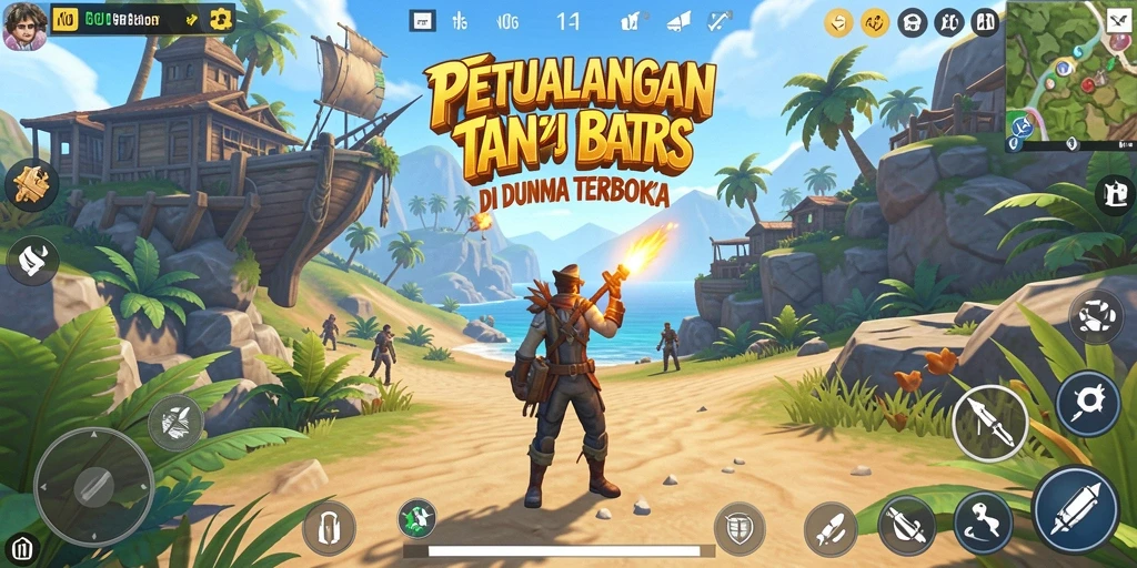 Gameplay N06 yang menunjukkan eksplorasi dunia terbuka yang menakjubkan.