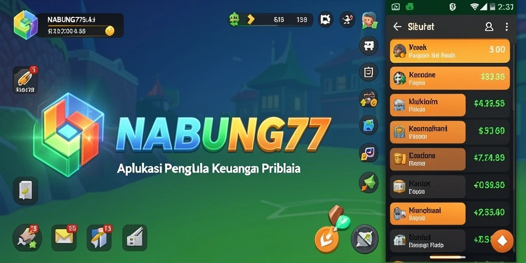Tampilan antarmuka NABUNG77 yang intuitif dan informatif.