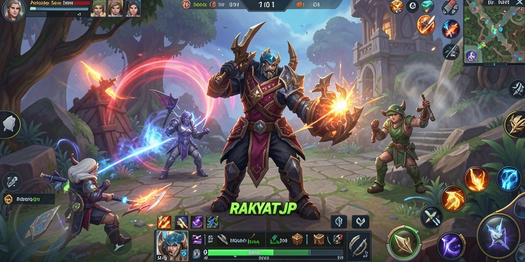 Tampilan gameplay RAKYATJP menunjukkan petualangan seru di dunia MMORPG.