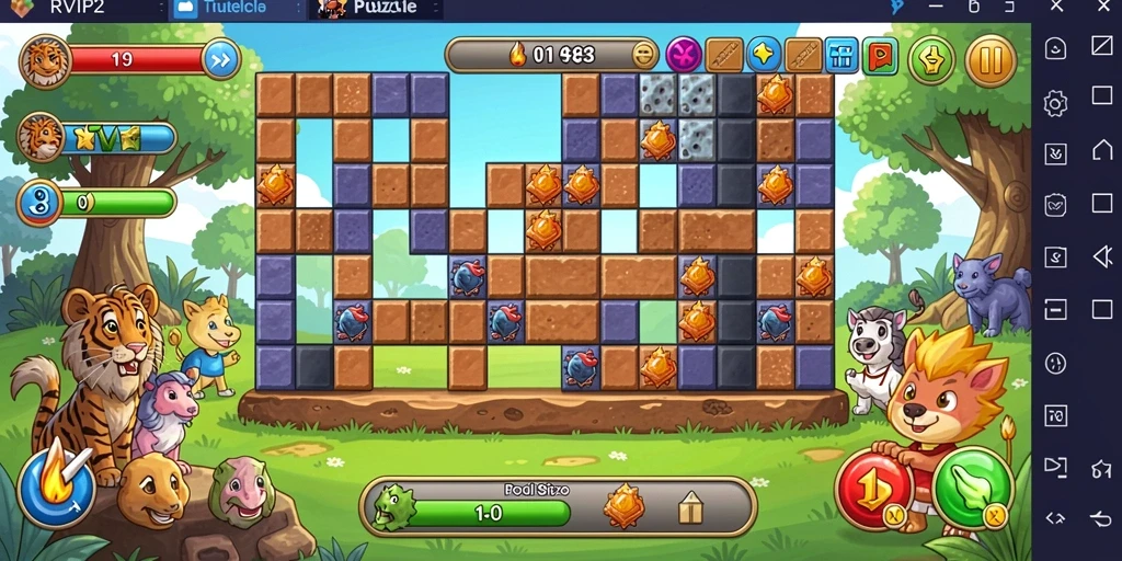 Tampilan gameplay Puzzle yang menantang dan menarik dari RVIP2.