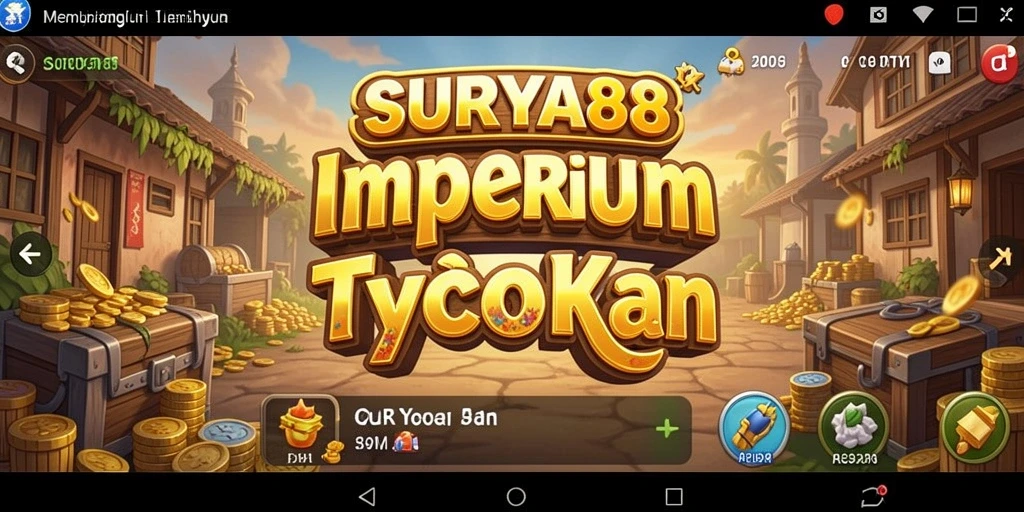 Tampilan gameplay SURYA88 dengan desain menarik dan fitur manajemen bisnis.