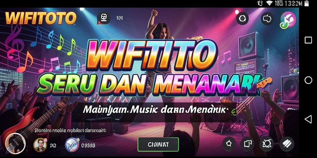 Tampilan gameplay seru WIFITOTO dengan banyak pilihan lagu.